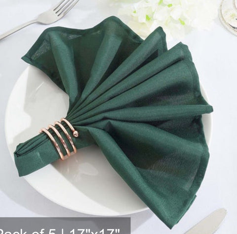 Hunter green poly napkins