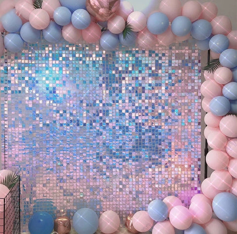 Pink & Blue shimmer wall