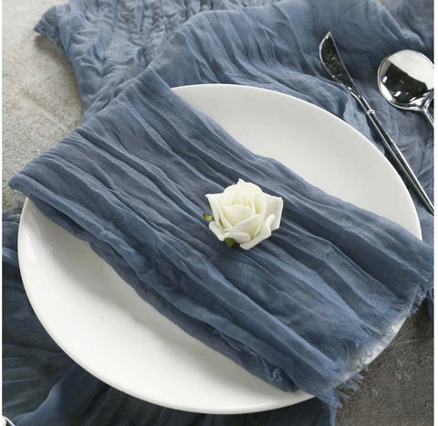 Dusty Blue cheesecloth napkins