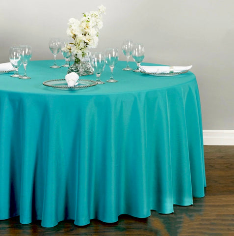 Turquoise Round Poly table cloth