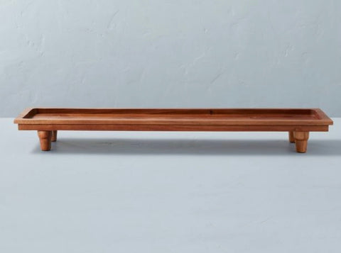 Wood Footed Serving stand